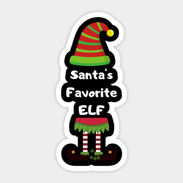 Santa's Favorite Elf Sticker by playerpup